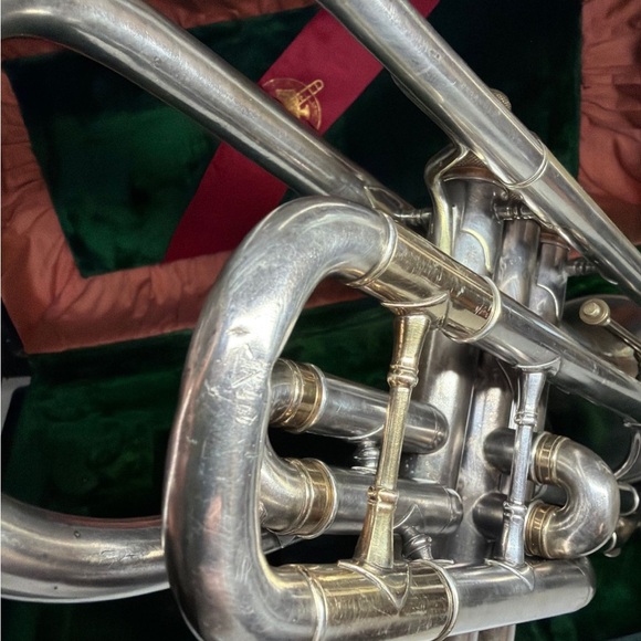 True Tone Buescher C14 Virtuoso Cornet " 1912 - Silver Plated - Picture 13 of 16